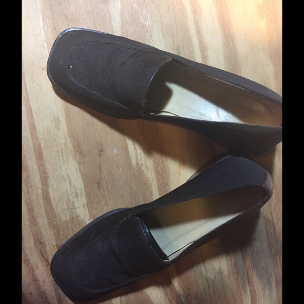 Gucci Brown Fabric Loafers